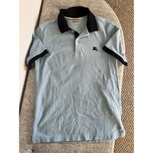 Burberry mens V-Neck Short Sleeve Polo Shirt size M